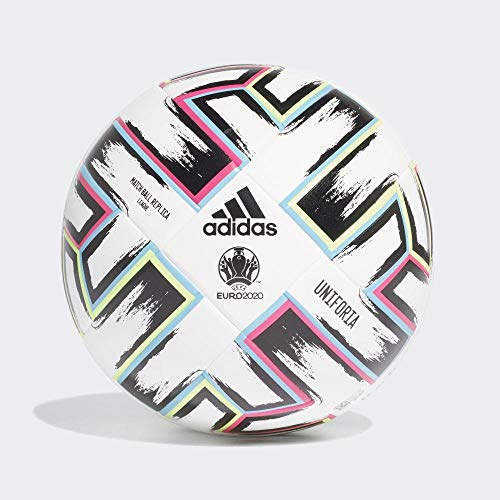 adidas UNIFO LGE Balón de Fútbol, Men's, White/Black/Signal Green/Bright Cyan, 4