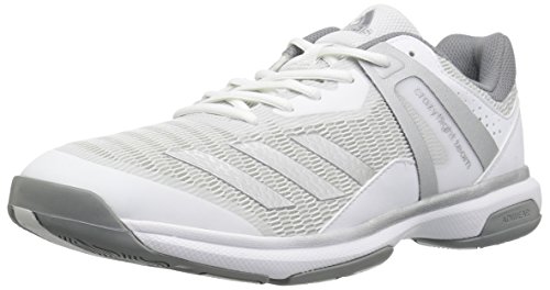 adidas Women's Crazyflight Team Volleyball Shoes, White/Metallic Silver/Grey Three, (11 M US)