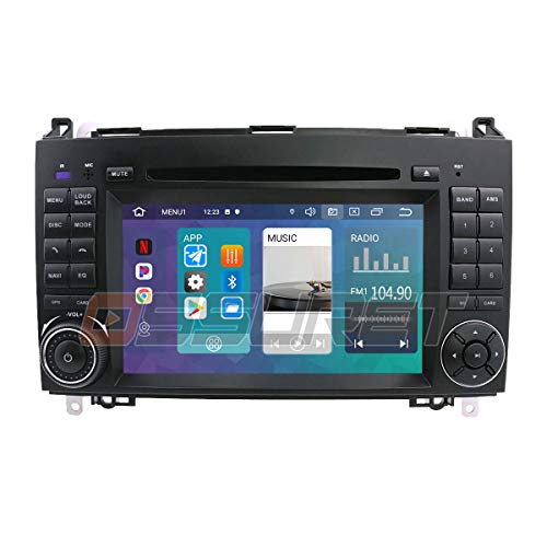 Android 10 Car GPS Navigation Bluetooth 2 DIN Car Multimedia System con Pantalla táctil de 7 Pulgadas Mirror-Link WiFi Radio Se Adapta a Mercedes-Benz A-W169 B-W245 V-W639 W906 Sprinter