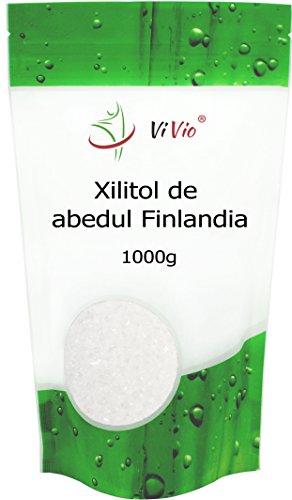 Azucar de Abedul Vivio. Xilitol Genuino de Finlandia. 100% Natural. Envase Autocierre. Pack Ahorro de 1 Kg