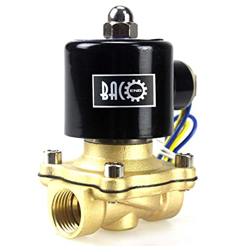 BACOENG AC 220V 1/2" válvula de solenoide eléctrica latón Solenoid Valve para agua aire aceite NC