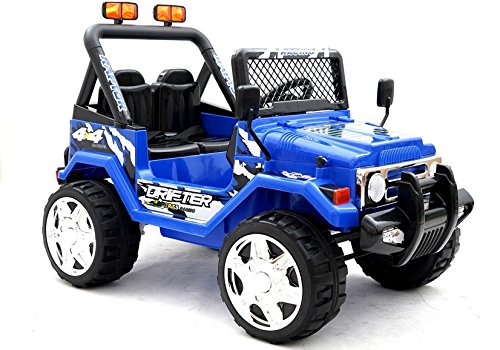 BSD Coche Electrico para Niños Auto Alimentado con Batería Vehículo Eléctrico Control Remoto - Raptor Dos plazas - Azul