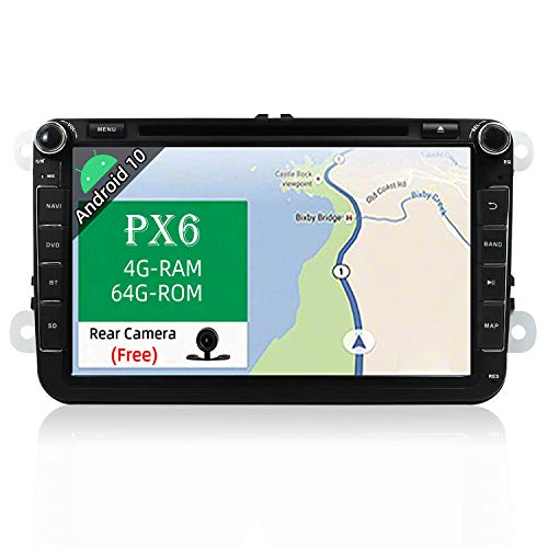 BWHTY Unidad Principal estéreo de Coche Android 10 Double DIN para VW Golf/Skoda/Seat/Passat/Polo | 9 Pulgadas 2G + 32G | Cámara de Respaldo Gratis y Canbus | Soporte Dab WiFi BT Volante Sat Navi C