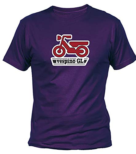 Camisetas EGB Camiseta Vespino Adulto/niño ochenteras 80´s Retro (3-4 años, Morado)