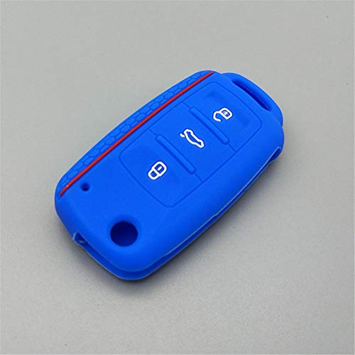 CEAeis Protección de la Llave del Coche, para Volkswagen Polo Bora Beetle Tiguan Passat B5 B6 Golf 6 MK5 MK6 EOS TSI Nueva Funda de Silicona TPU Llavero