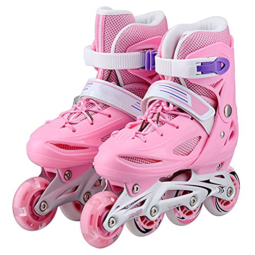 CKCL Patines De Ruedas, 2 En 1 Patines En Línea Ajustables con Ruedas Iluminadas Se Convierte De 4 Ruedas a Patines En Línea - Patines Divertidos Patines De Ruedas para Niños, Niñas,S（30~33）