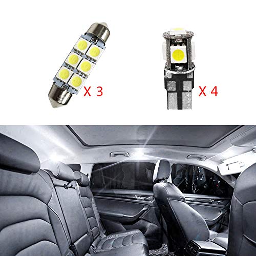 Cobear para Mondeo Super Brillante Fuente de luz LED Interior Lámpara de Coche Bombillas de Repuesto Blanco Paquete de 7