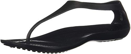 Crocs Sexi Flip Women, Sandalias para Mujer, Negro (Black/Black), 36/37 EU