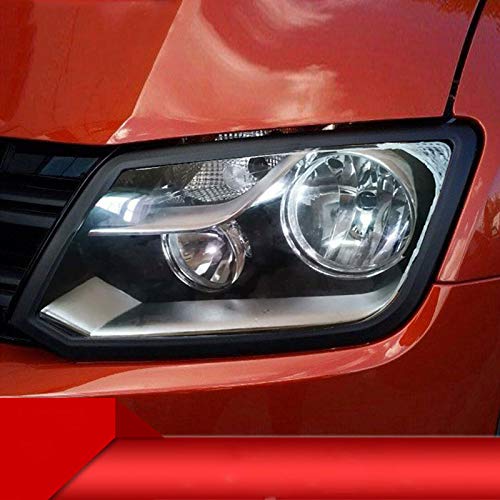 Cubiertas de faros delanteros para Volkswagen VW Amarok 2010-2020 Surround Recortes negro mate