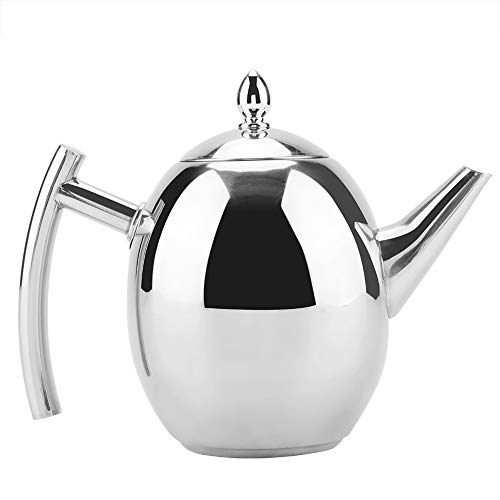 Diyeeni Hervidor de Agua,Capacidad Grande,Tetera Acero Inoxidable Cuello de Cisne Olla de Filtro para Interiores Vierte sobre Cafetera de Goteo(1000ML/1500ML)(1500ML)