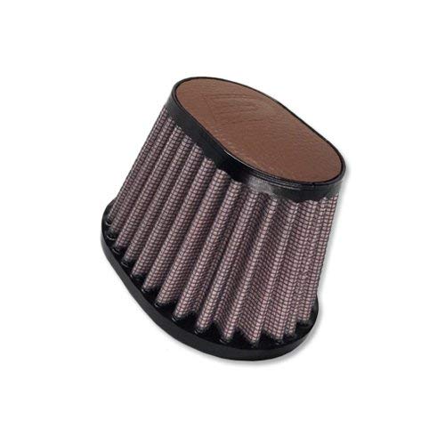 DNA Oval Dark Brown Leather Top Air Filter, Inl: 51mm, Len:87mm, PN:OV-5100-L-DB