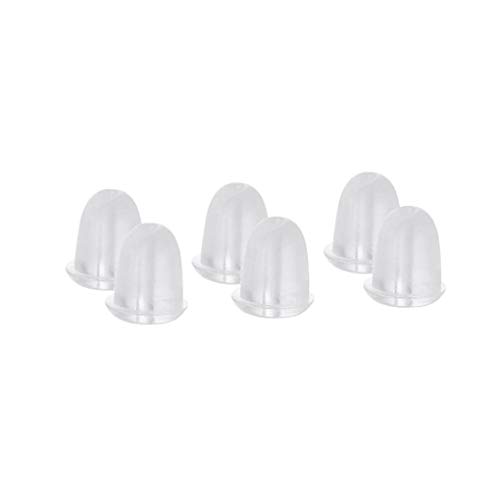 F-blue Pendiente de Goma 100pcs Volver Plug Tapa Transparente de Silicona Suave antialérgica Seguridad Pendientes de tapón Tapones para los oídos