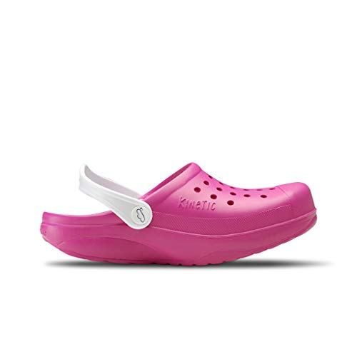 Feliz Caminar - Zueco Sanitario Kinetic Fuxia/Blanco, 38