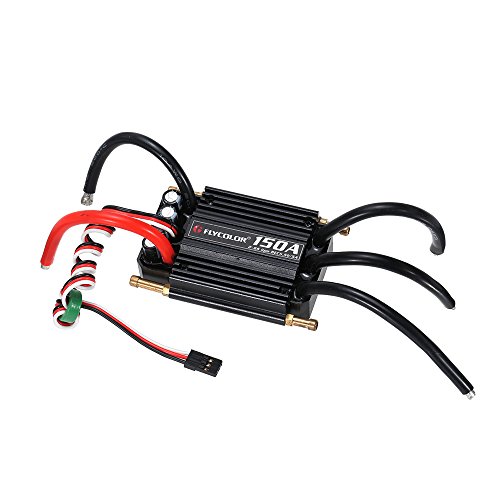 Goolsky Original Flycolor impermeable 150A Brushless ESC variador electrónico con 5.5V / 5A BEC para RC barco