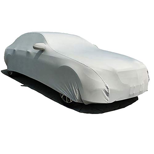 HEQCG Compatible con la Cubierta del Coche Volkswagen Golf/Sedan-Convertible/SUV/Cubierta Supercar, Terciopelo elástico Cubierta del Coche de Tela, 4 Colores (Color : Gray, Size : 2.0TSI R)