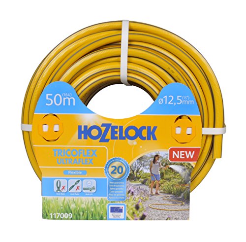 Hozelock Tricoflex 117009 Jardín Manguera Ultraflex, Amarillo