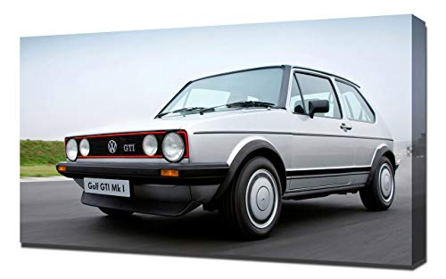 Impresión sobre lienzo para pared, diseño de Volkswagen Golf-GTI-Pirelli-V1-1080