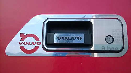 Juego de 2 cubiertas de acero inoxidable pulido para puerta VOLVO FH FM Series Camión Camión Camión Camionero Decoración Accesorios Cabina