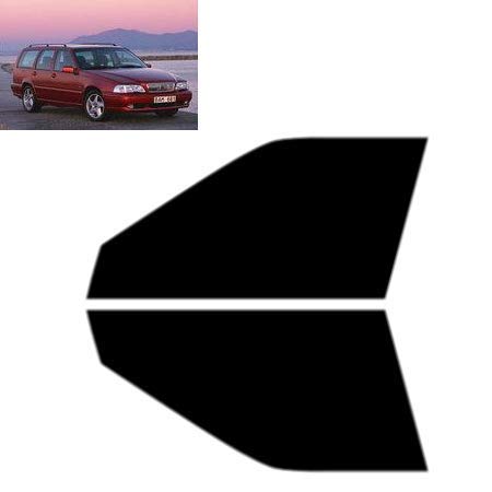 Láminas Solares para Tintar Las Lunas del Coche-Volvo V70 5-Puertas Familiar 1997-2000 Ventanas Laterales Delanteras (05% Super Negro)