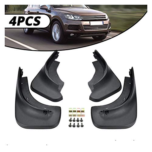 LWLD Aletas de Barro del Coche para VW Touareg MK1 2008 2009 2010 Flaps De Barro De Automóviles Facelift Foudflaps Splash Guards Frontal Trasero Flap Flap Mudguards Fender Auto Guardabarros de Rueda