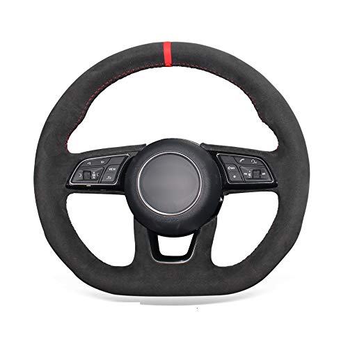 MEWANT Funda de volante para Audi A3 2017-2019 / A5 2018-2019 / RS 3 2018 / RS 5 2018-2019 / S3 2017-2019 / S4 2018-2019 / S5 2018-2019