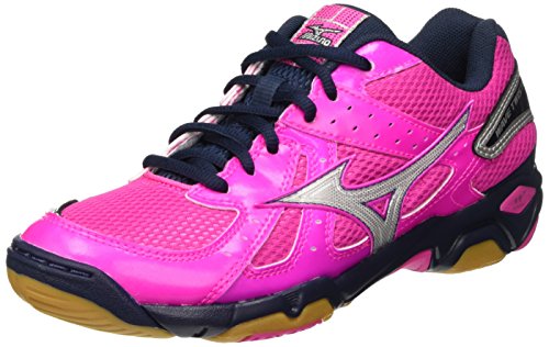 Mizuno Wave Twister Wos, Zapatillas de Voleibol Mujer, Rosa Electric Silver Dressblues, 37 EU