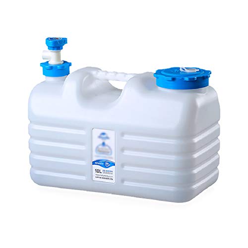 MNSSRN Cubo de Agua de Agua de Agua al Aire Libre Cubo de Almacenamiento de Agua, Grado alimenticio PE con Grifo, Tanque de Almacenamiento de Agua de plástico montado en vehículo,10L