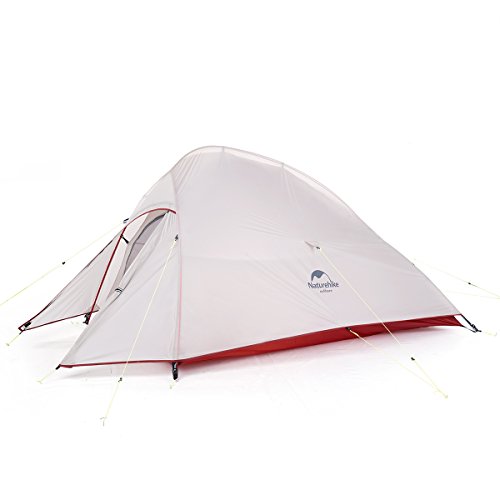 Naturehike Tienda de Campaña Mejorar Cloud Up 2 Persona Tienda de Trekking Ultraligero Impermeable (20D Gris)