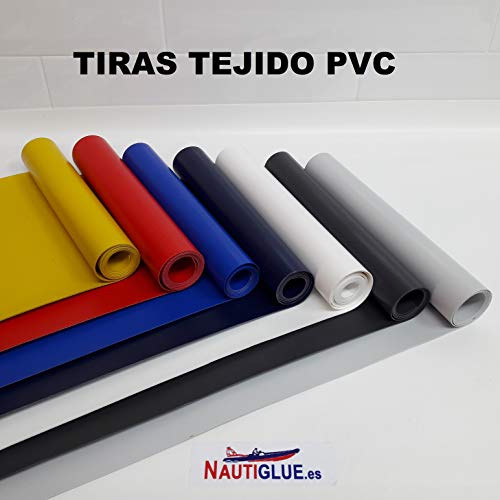 NAUTIGLUE Parches de PVC para la reparacion de Zodiac e hinflables de 1 Metro x 25cm (Negro)