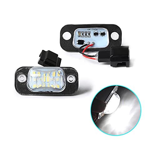 N\C Lámparas de luz de matrícula LED de 2 uds para V-W P-olo 3 Classic Variant Golf 3 Cabriolet GTI R32 para S-Eat Ibiza Cordoba Vario 6K