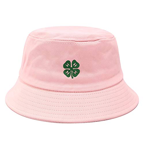 NUANDI Sombrero De Pescador Rosa Bordado con Hojas Unisex Primavera Y Verano Viseras Sombrero De Playa Sombrero con ala Tipo De Sombrero para El Sol