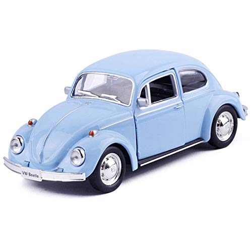 NYDZDM Coche De Juguete con Función De Extracción, Modelo Diecast De Escarabajo De Aleación 1:32, Juguetes Educativos para Niños De 8 Años O Más (Color : Blue)