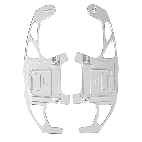 Paleta De Cambio De Volante De Coche Palanca De Cambios Extendida Estilo De Coche 2 Unids/Set para V-W GO-LF G-TI R GTD GTE MK7 7 Po-lo G-TI Sciro-cco (Color : Silver)