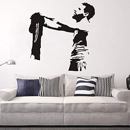 pegatina de pared etiqueta de la pared Messi Football Player Art Tatuajes de pared Barcelona Fc Football Club Soccer Vinilo Vinilo Mural Dormitorio