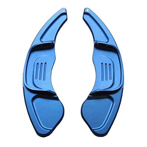 PiLiHuo 2 unids Aleación de Aluminio Add-on Directivo DSG Paddle Showers Extension/Fit para -Volkswagen Golf Mk7 Volkswagen Scirocco 2015-2019 / (Color : Blue)