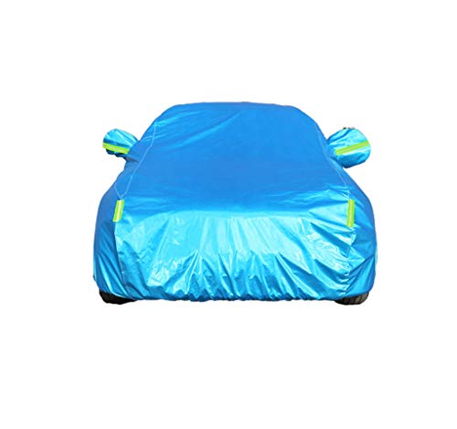 Por encargo de la cubierta del coche Compatible con Volkswagen Tiguan L T-ROC TIGUAN Campo de tela Oxford protector solar a prueba de lluvia Aislamiento térmico espesado especial Silver Shade Negro Az