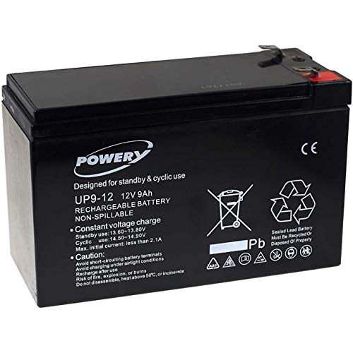 Powery Batería de Gel para SAI APC RBC2 9Ah 12V