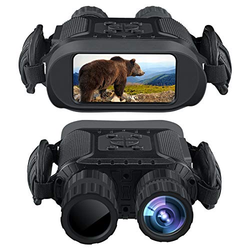 Prismáticos de visión nocturna, 4,5-22,5 × 40 HD, alcance de caza infrarrojo digital, grabación de fotos de 5 MP y 1280 ×720 vídeo con sonido de 4 pulgadas, pantalla de hasta 400 m/1300ft