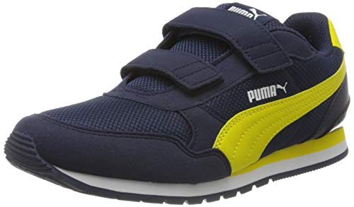 PUMA ST Runner V2 Mesh V PS, Zapatillas Unisex niños, Azul (Peacoat/Meadowlark White), 31 EU