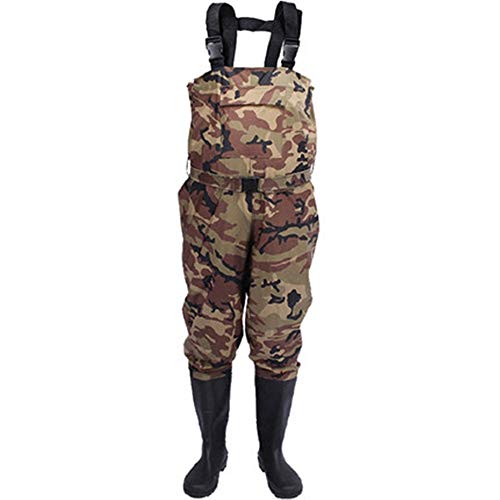 Rawall-hom Vadeadores de Caza Pie de Arranque Pecho Wader Nylon/PVC Resistente al Agua Pesca y Caza Waders for Hombres y Mujeres para la siembra de arroz y Pesca (Color : A, Size : 43)