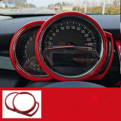 SEHNL Cubierta Decorativa del tacómetro del tacómetro del Tablero de Instrumentos para Mini Cooper F54 F55 F56 F60 Velocímetro Pegatina Accesorios Modificación del Interior (Color Name : Rojo)