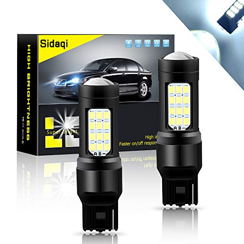 Sidaqi 2x blanco superbrillante T20 7440NA 7440NA 7441 992 LED bombilla de marcha atrás 900LM 2835 42 SMD luz de freno luz trasera luz antiniebla trasera adecuada para todos los coches 12-30V