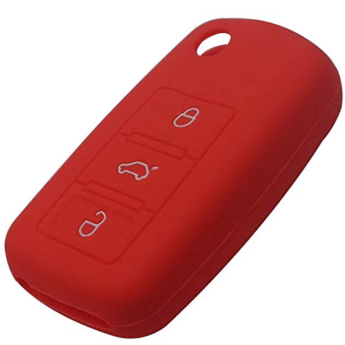 Silicone Car Key Cover For Volkswagen VW Golf4 5 6 7 Bora Jetta Polo MK4 MK6 Bora Passat B5 B6 Superb Tiguan Beetle 3B Red