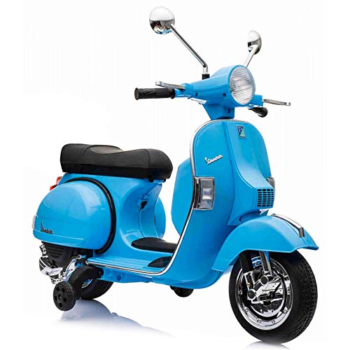 SIP Scootershop Vespa GTS Patinete eléctrico 12 V, color azul incluye batería y cargador