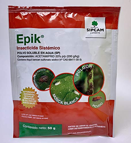 SIPCAM JARDIN SL EPIK INSECTICIDA SISTEMICO Uso DOMESTICO CATEGORIA JED 1 sobre DE 50GRS