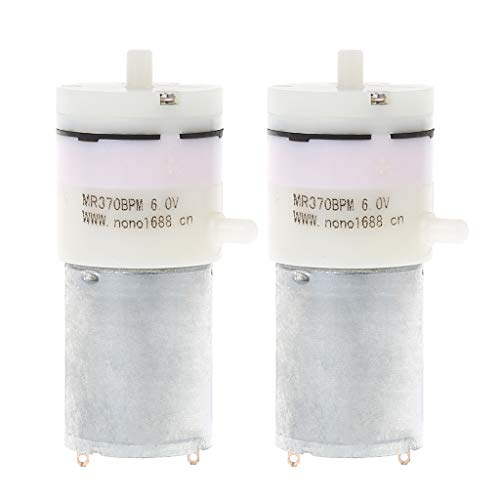 siwetg 2x DC 3V-6V 5V 370 Motor Micro Mini Bomba de Aire de Vacío Para Tanque de Acuario Oxígeno 6V Mini Bomba 22160BPM