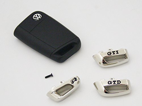 Tapa para llave GTD/GTI/R original de Volkswagen, color cromado y negro