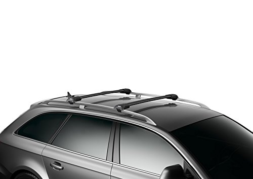 Thule WingBar Edge 90401317 Sistema completo incluye soportes de cuentos Candado para Volkswagen Cross Golf – de la Carga Silencioso y segura