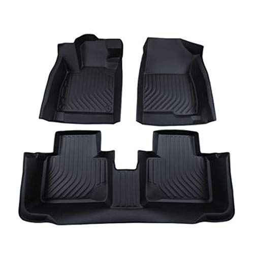 TINGYIN Decoraciones de Coches - Negro Encuadernación situado Heavy Duty Floor Mats Adecuado para Volkswagen Golf Car T-Cruz, Polo