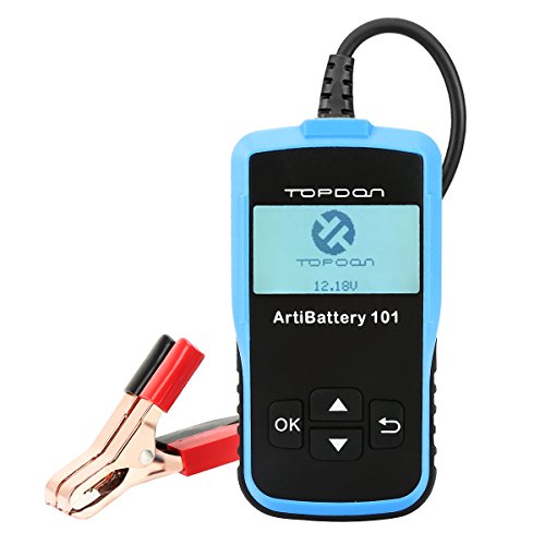 TOPDON AB101 100-2000 Probador y Medidor de la Batería de Automóvil SUV y Ligeros de 12v Test Carga y Sistema de Arranque